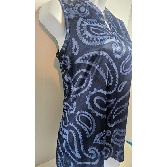 Nike Dri-FIT Victory Golf Polo Sleeveless Obsidian Paisley Print SZ XS‎ - Picture 3 of 9